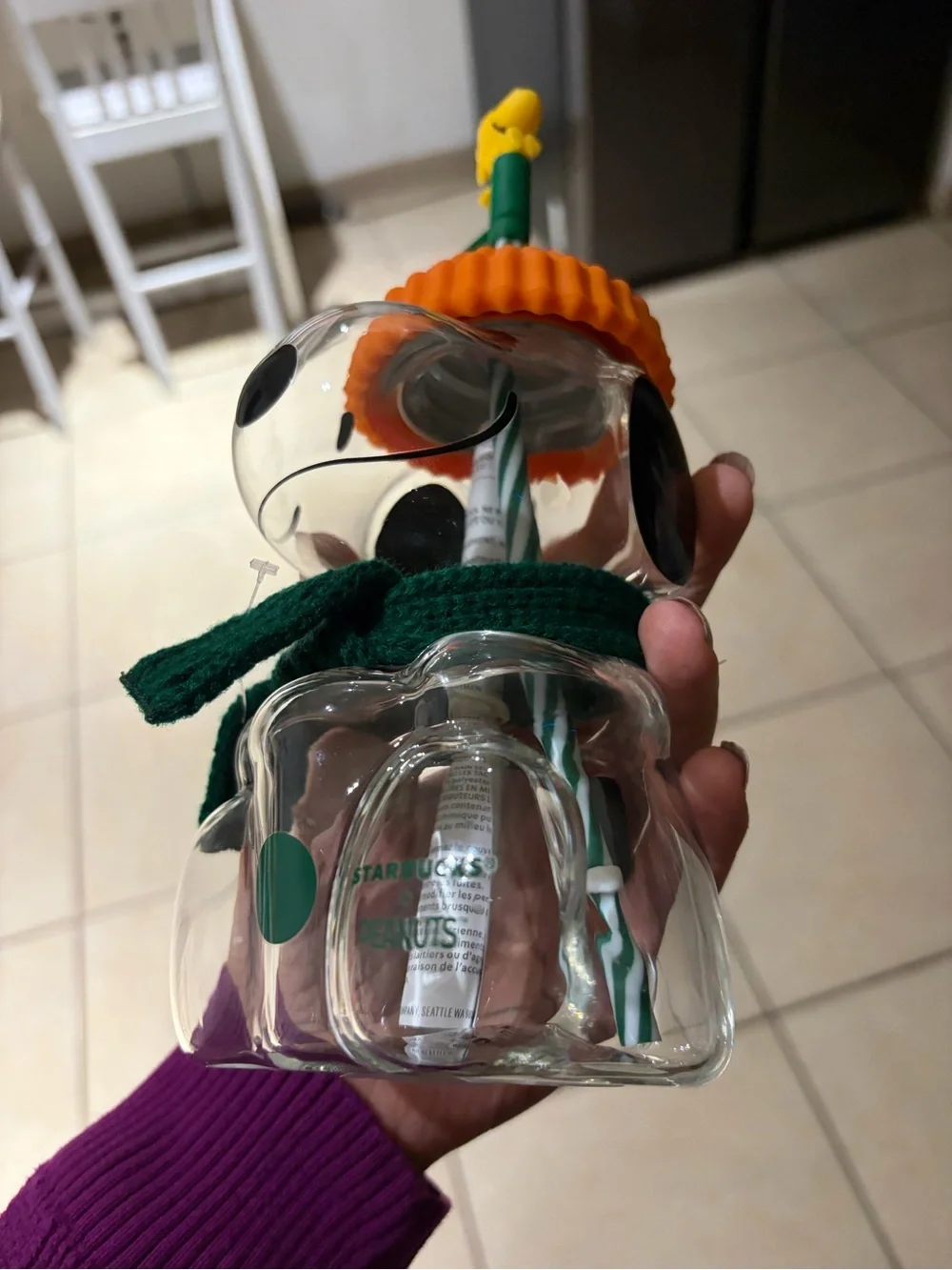 Starbucks clear snowman